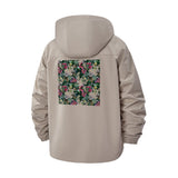 Botanical Pattern Unisex Full-Zip Printed Waterproof Hooded Windbreaker