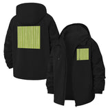 Abstract Stripe Unisex Full-Zip Printed Waterproof Hooded Windbreaker