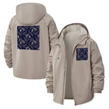 Baroque Inspired Unisex Full-Zip Printed Waterproof Hooded Windbreaker