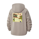 Bird Villa Unisex Full-Zip Printed Waterproof Hooded Windbreaker