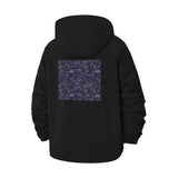 Abstract Pattern Unisex Full-Zip Printed Waterproof Hooded Windbreaker