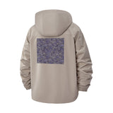 Abstract Pattern Unisex Full-Zip Printed Waterproof Hooded Windbreaker