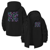 Abstract Botanical Unisex Full-Zip Printed Waterproof Hooded Windbreaker
