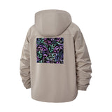 Abstract Botanical Unisex Full-Zip Printed Waterproof Hooded Windbreaker