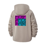 Bold Floral Pattern Unisex Full-Zip Printed Waterproof Hooded Windbreaker