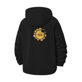 Cute Cartoon Sunflower Unisex Full-Zip Printed Waterproof Hooded Windbreaker