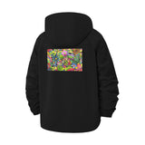 Tropical Floral Unisex Full-Zip Printed Waterproof Hooded Windbreaker