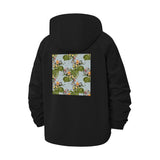 Tropical Botanical Unisex Full-Zip Printed Waterproof Hooded Windbreaker