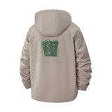 Hanging Potted Plant Unisex Full-Zip Printed Waterproof Hooded Windbreaker