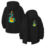 Serpent Guitar Unisex Full-Zip Printed Waterproof Hooded Windbreaker