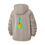Serpent Guitar Unisex Full-Zip Printed Waterproof Hooded Windbreaker