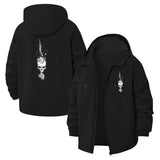Mystical Skull Unisex Full-Zip Printed Waterproof Hooded Windbreaker
