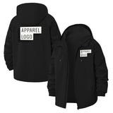 Typographic Block Unisex Full-Zip Printed Waterproof Hooded Windbreaker