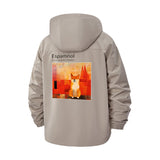 Abstract Fox Art Unisex Full-Zip Printed Waterproof Hooded Windbreaker