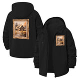 Framed Cottage Artwork Unisex Full-Zip Printed Waterproof Hooded Windbreaker