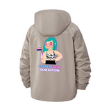 Gender Fluid Generation Unisex Full-Zip Printed Waterproof Hooded Windbreaker