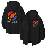 Love and Support Unisex Full-Zip Printed Waterproof Hooded Windbreaker