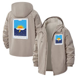Tarot Weather Graphic Unisex Full-Zip Printed Waterproof Hooded Windbreaker