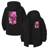 Punk Typography Unisex Full-Zip Printed Waterproof Hooded Windbreaker