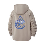 Water Element Spiral Unisex Full-Zip Printed Waterproof Hooded Windbreaker