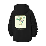 Botanical Illustration Unisex Full-Zip Printed Waterproof Hooded Windbreaker