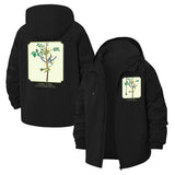 Botanical Illustration Unisex Full-Zip Printed Waterproof Hooded Windbreaker