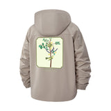 Botanical Illustration Unisex Full-Zip Printed Waterproof Hooded Windbreaker