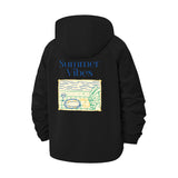 Summer Vibes Unisex Full-Zip Printed Waterproof Hooded Windbreaker