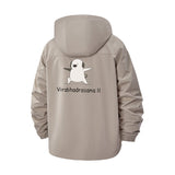 Cute Yoga Penguin Unisex Full-Zip Printed Waterproof Hooded Windbreaker