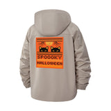 Spooky Halloween Cats Unisex Full-Zip Printed Waterproof Hooded Windbreaker