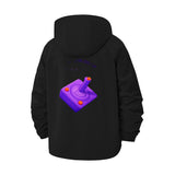 Retro Joystick Unisex Full-Zip Printed Waterproof Hooded Windbreaker