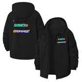 Playful Summer Graphic Unisex Full-Zip Printed Waterproof Hooded Windbreaker