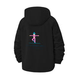 Yoga Pose Graphic Unisex Full-Zip Printed Waterproof Hooded Windbreaker