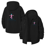 Yoga Pose Graphic Unisex Full-Zip Printed Waterproof Hooded Windbreaker