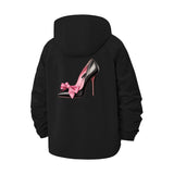 High Heel Bow Unisex Full-Zip Printed Waterproof Hooded Windbreaker