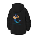 Merman Beard Unisex Full-Zip Printed Waterproof Hooded Windbreaker
