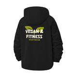 Vegan Fitness Inspiration Unisex Full-Zip Printed Waterproof Hooded Windbreaker