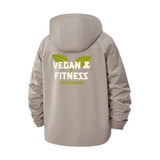 Vegan Fitness Inspiration Unisex Full-Zip Printed Waterproof Hooded Windbreaker