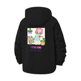 Whimsical Plant Mom Unisex Full-Zip Printed Waterproof Hooded Windbreaker