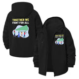 Unity and Solidarity Unisex Full-Zip Printed Waterproof Hooded Windbreaker