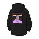 Motivational Animal Unisex Full-Zip Printed Waterproof Hooded Windbreaker