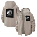 Sleeping Dog Art Unisex Full-Zip Printed Waterproof Hooded Windbreaker