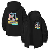 Cute Rock Character Unisex Full-Zip Printed Waterproof Hooded Windbreaker