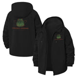Frog Fingerprint Unisex Full-Zip Printed Waterproof Hooded Windbreaker