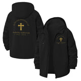 Memorial Cross Unisex Full-Zip Printed Waterproof Hooded Windbreaker