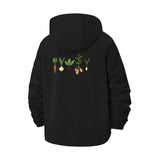 Vegetable Garden Unisex Full-Zip Printed Waterproof Hooded Windbreaker