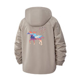 Horse and Nature Silhouette Unisex Full-Zip Printed Waterproof Hooded Windbreaker
