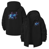 Abstract Graffiti Unisex Full-Zip Printed Waterproof Hooded Windbreaker