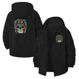 Aviator Skull Unisex Full-Zip Printed Waterproof Hooded Windbreaker