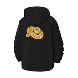Coiled Snake Unisex Full-Zip Printed Waterproof Hooded Windbreaker